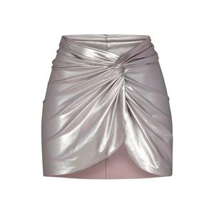 𝅺**SKIMS** METALLIC SWIM SARONG MINI SKIRT | NICKEL - L | 
NWT